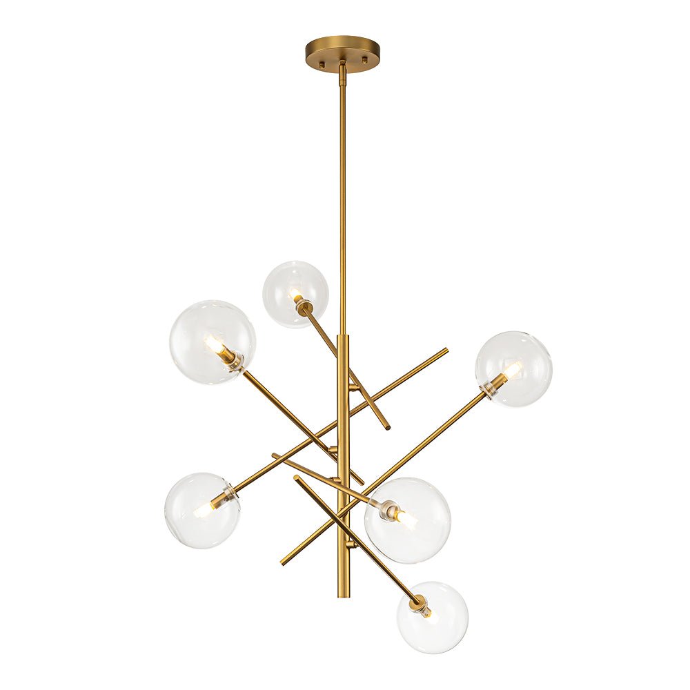 Glitre Celestial Sputnik Glass Chandelier - Lamp Copper