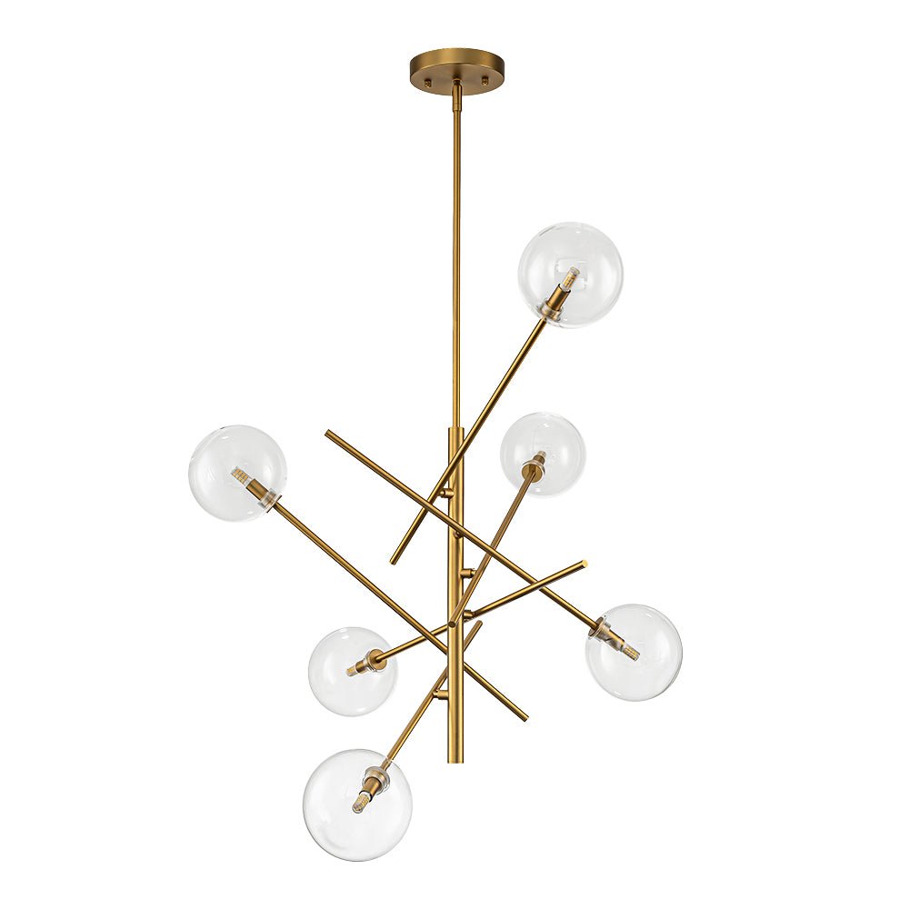 Glitre Celestial Sputnik Glass Chandelier - Lamp Copper