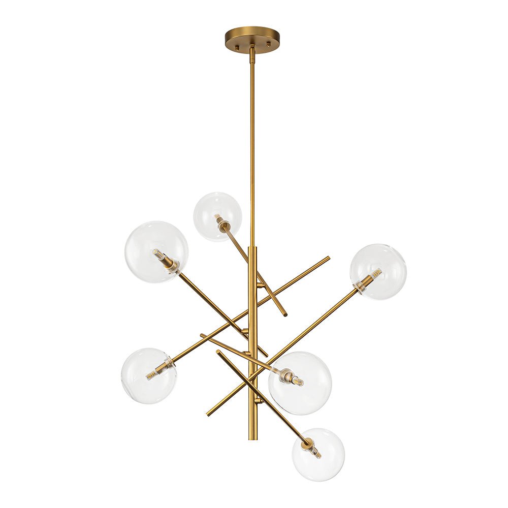 Glitre Celestial Sputnik Glass Chandelier - Lamp Copper