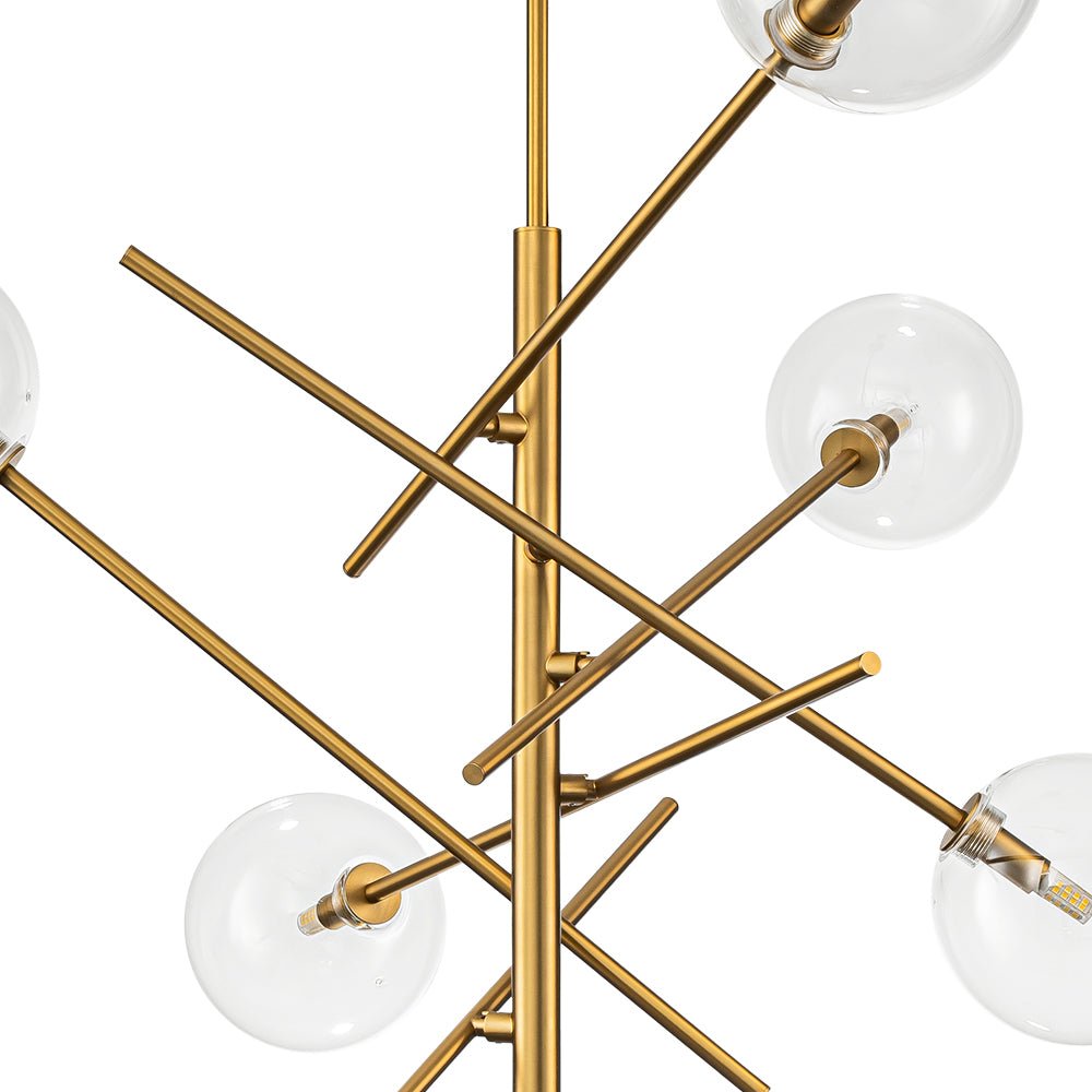 Glitre Celestial Sputnik Glass Chandelier - Lamp Copper