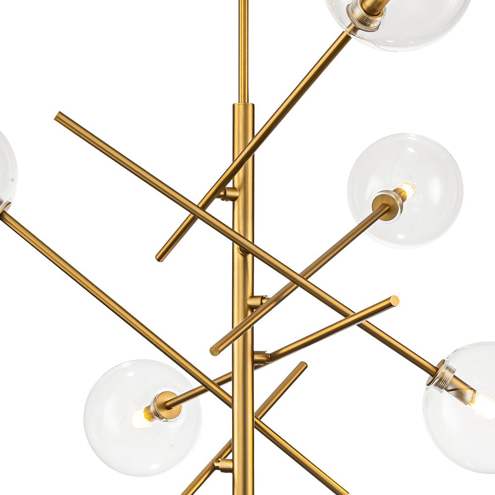 Glitre Celestial Sputnik Glass Chandelier - Lamp Copper