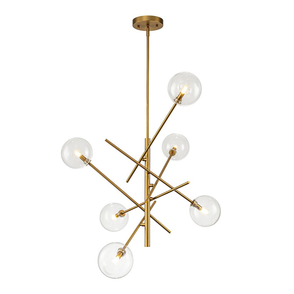 Glitre Celestial Sputnik Glass Chandelier - Lamp Copper