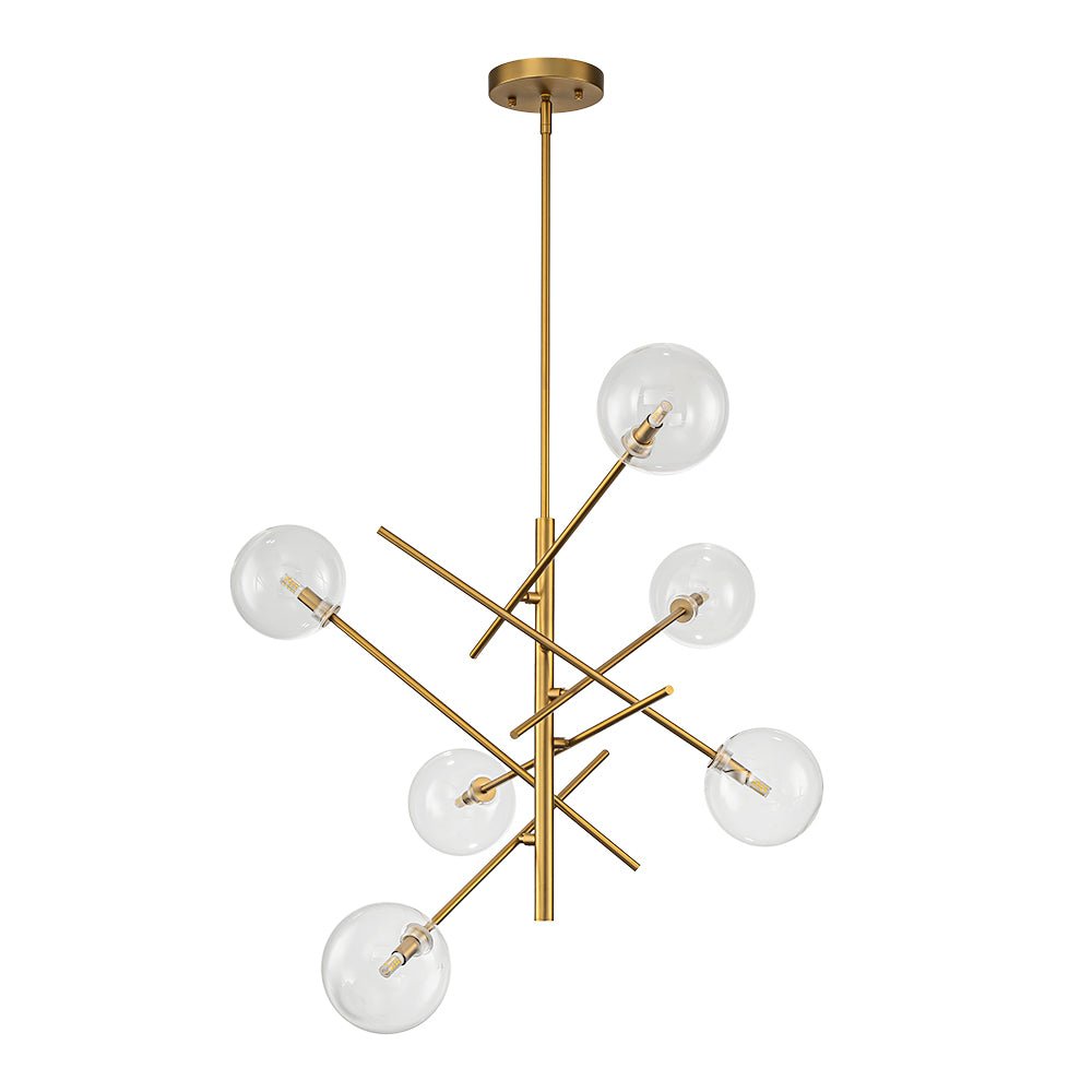 Glitre Celestial Sputnik Glass Chandelier - Lamp Copper