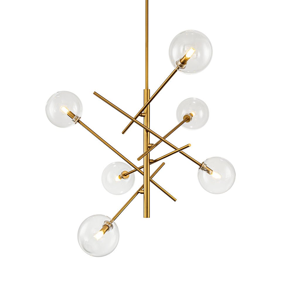 Glitre Celestial Sputnik Glass Chandelier - Lamp Copper