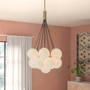 Mjuka Cloud Style Opal Glass Chandelier Pendant Light - Lamp Copper