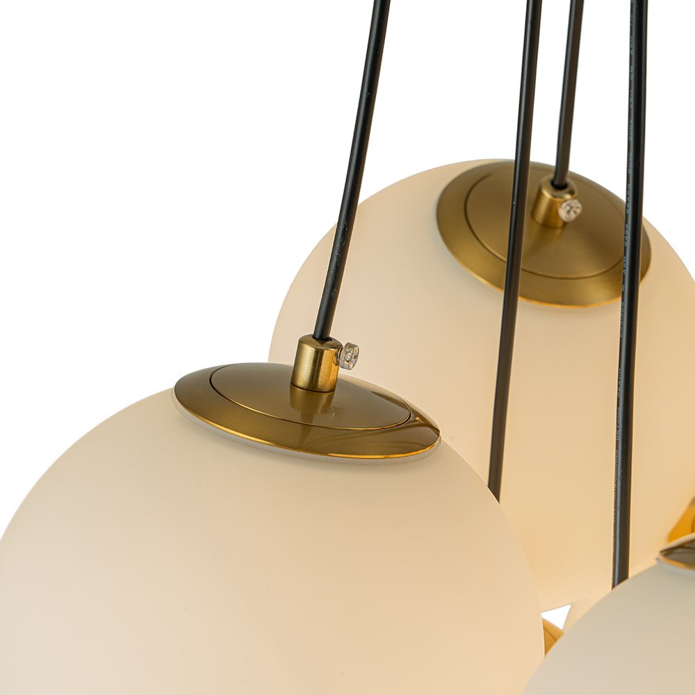 Mjuka Cloud Style Opal Glass Chandelier Pendant Light - Lamp Copper