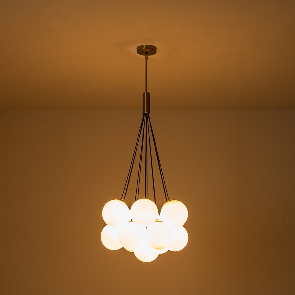 Mjuka Cloud Style Opal Glass Chandelier Pendant Light - Lamp Copper