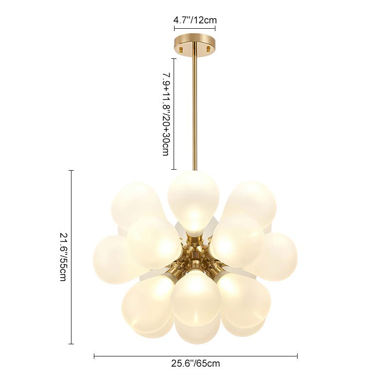 Jarnbrul Modern Glass Chandelier - Lamp Copper