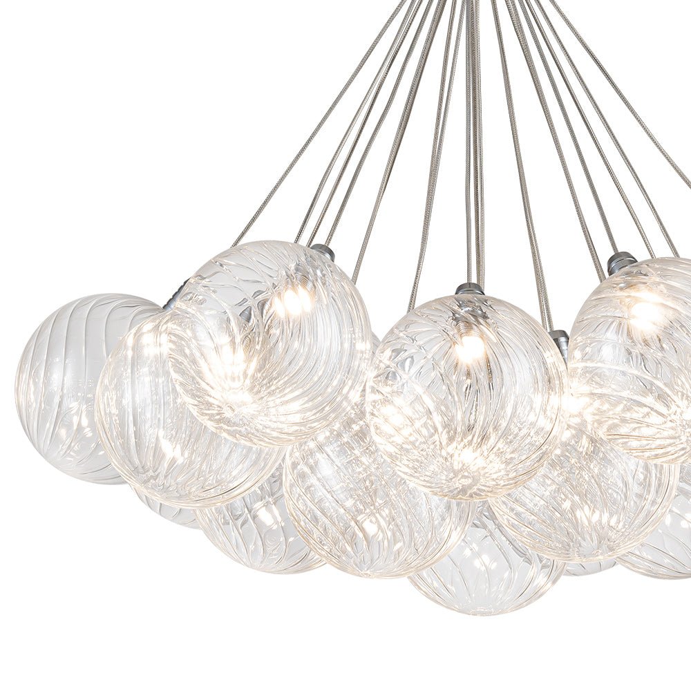 Waegn Modern Glass Metal Chandelier - Lamp Copper