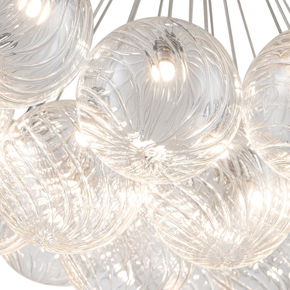 Waegn Modern Glass Metal Chandelier - Lamp Copper