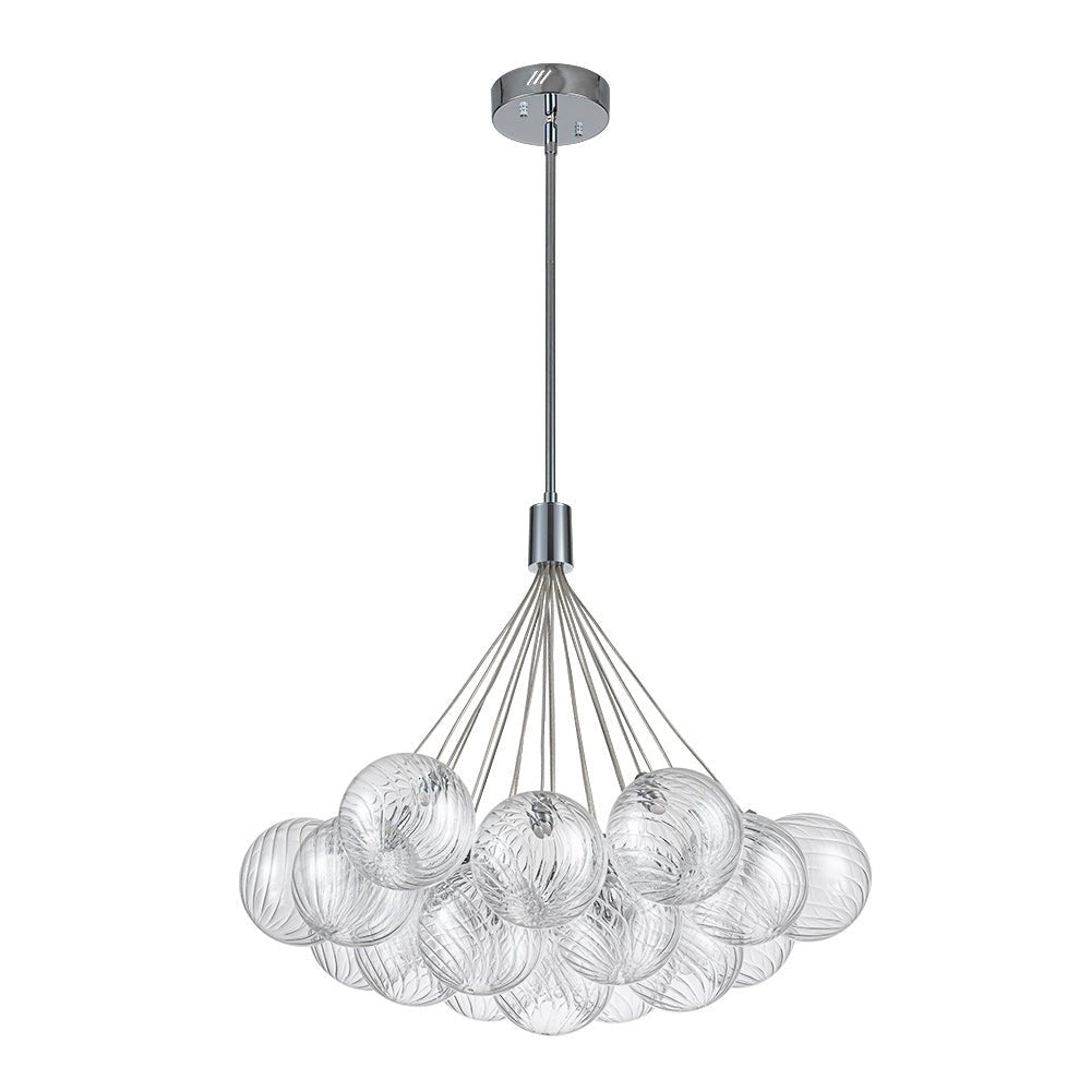 Waegn Modern Glass Metal Chandelier - Lamp Copper