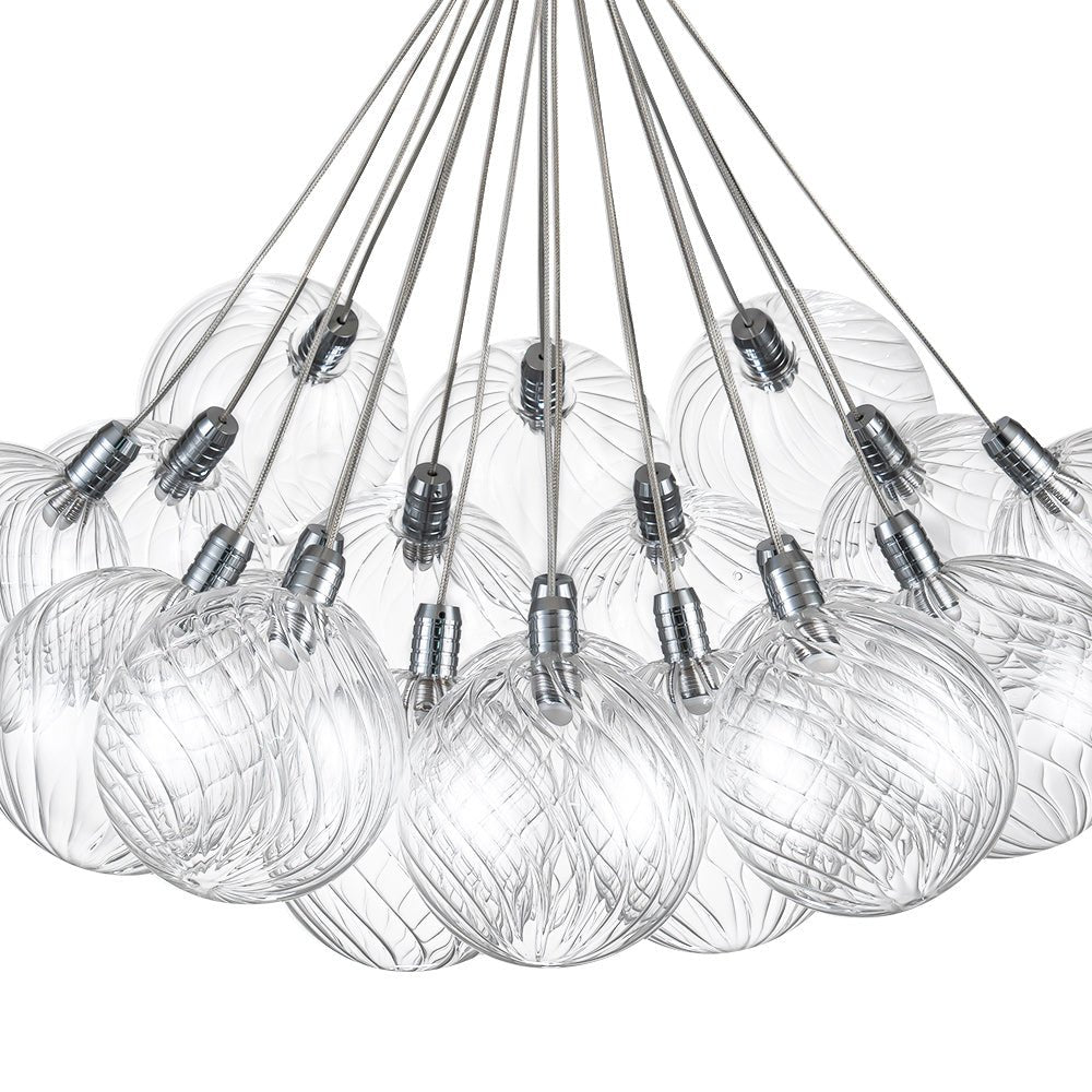 Waegn Modern Glass Metal Chandelier - Lamp Copper