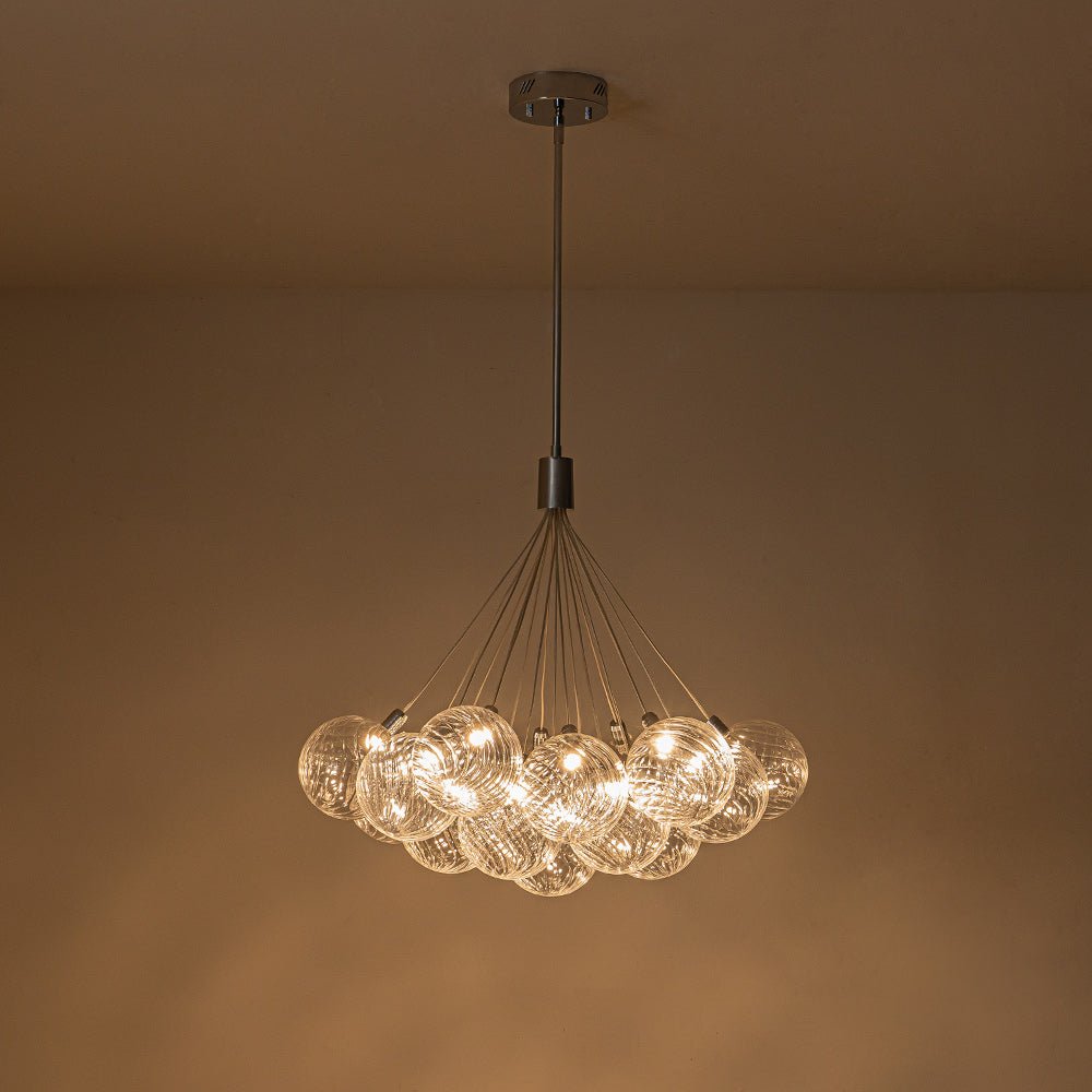 Waegn Modern Glass Metal Chandelier - Lamp Copper