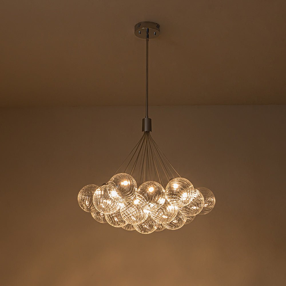 Waegn Modern Glass Metal Chandelier - Lamp Copper