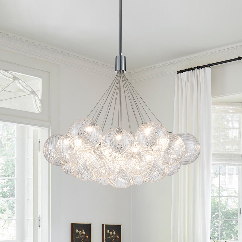 Waegn Modern Glass Metal Chandelier - Lamp Copper