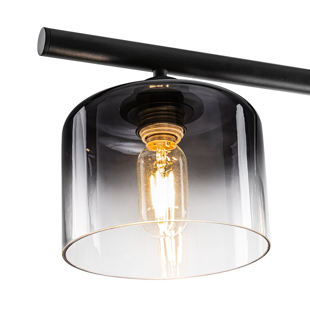 Valion Contemporary Gradual Smoked Glass Chandelier - Lamp Copper