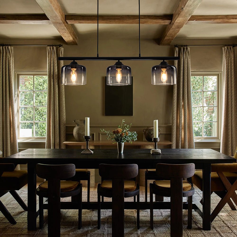 Valion Contemporary Gradual Smoked Glass Chandelier - Lamp Copper