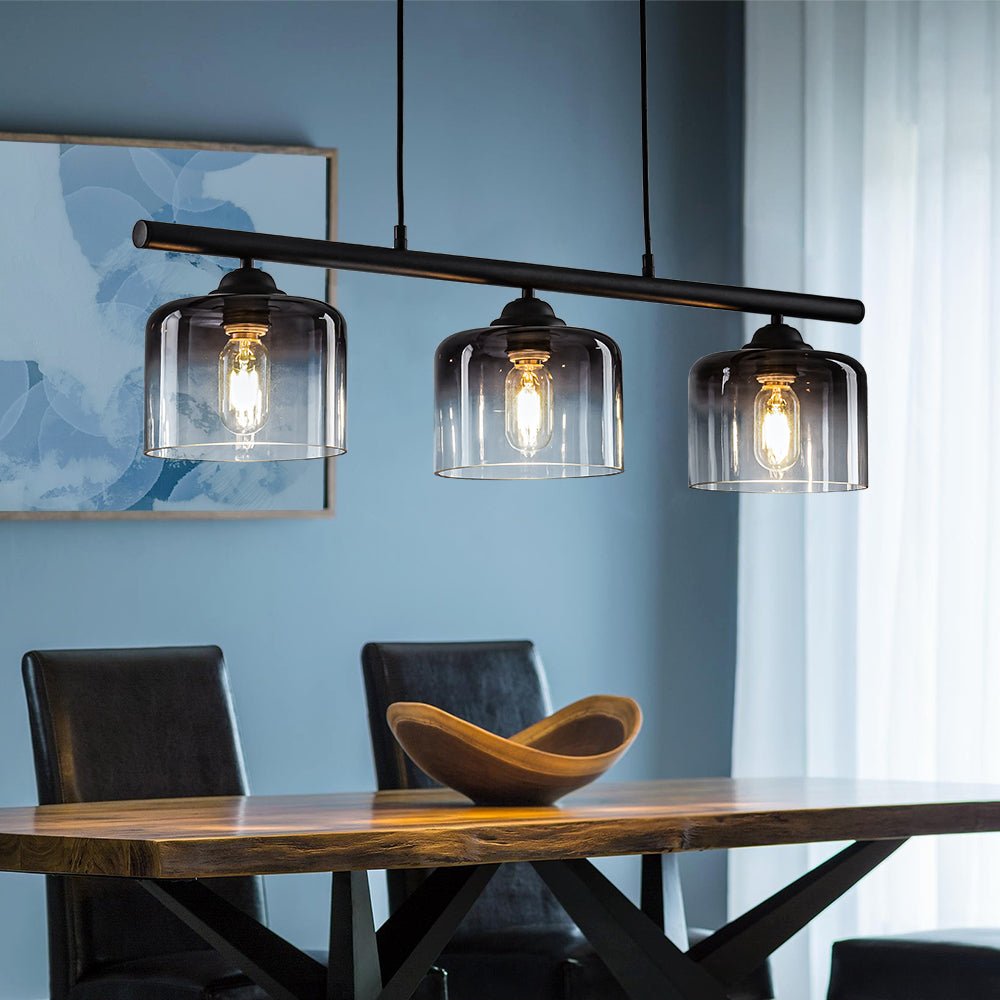 Valion Contemporary Gradual Smoked Glass Chandelier - Lamp Copper