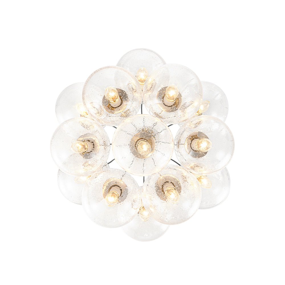 Jarnbruva Contemporary Cluster Seeded Glass Chandelier - Lamp Copper