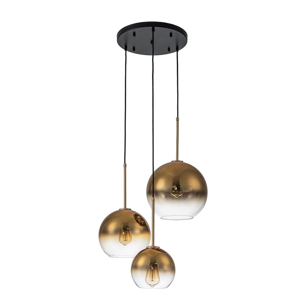 Ostruvix Contemporary Polished Gradual Glass Pendant Light - Lamp Copper
