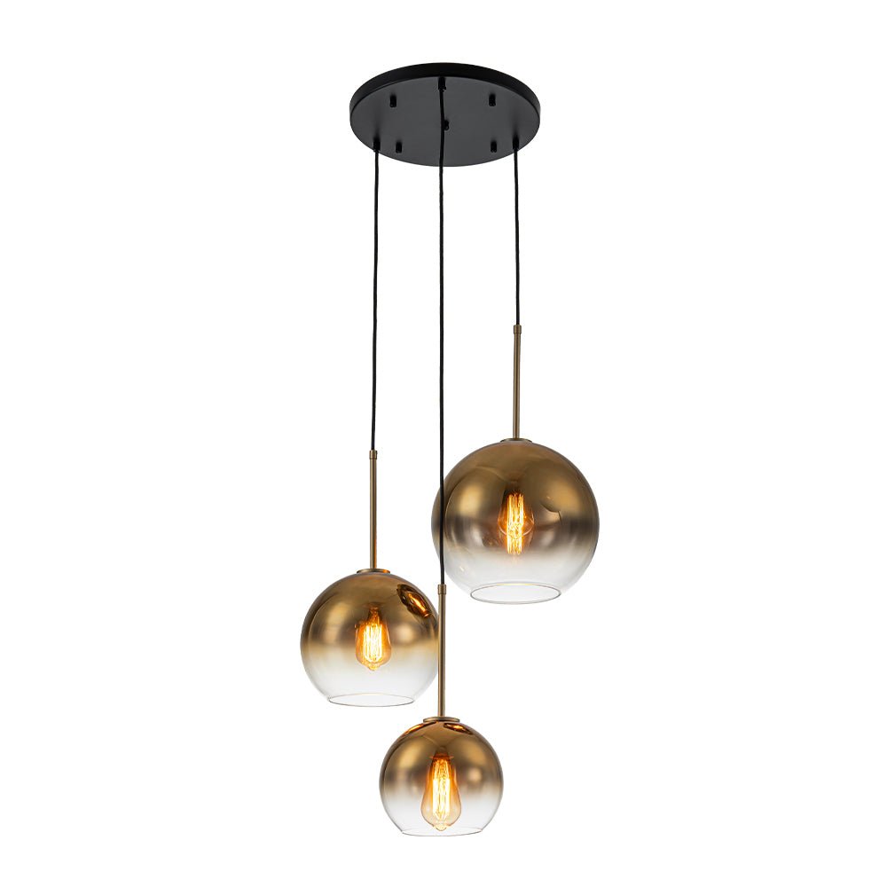 Ostruvix Contemporary Polished Gradual Glass Pendant Light - Lamp Copper