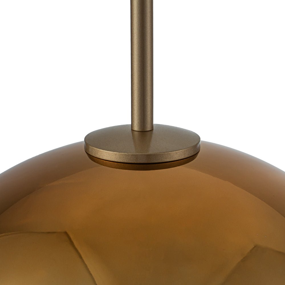 Ostruvix Contemporary Polished Gradual Glass Pendant Light - Lamp Copper