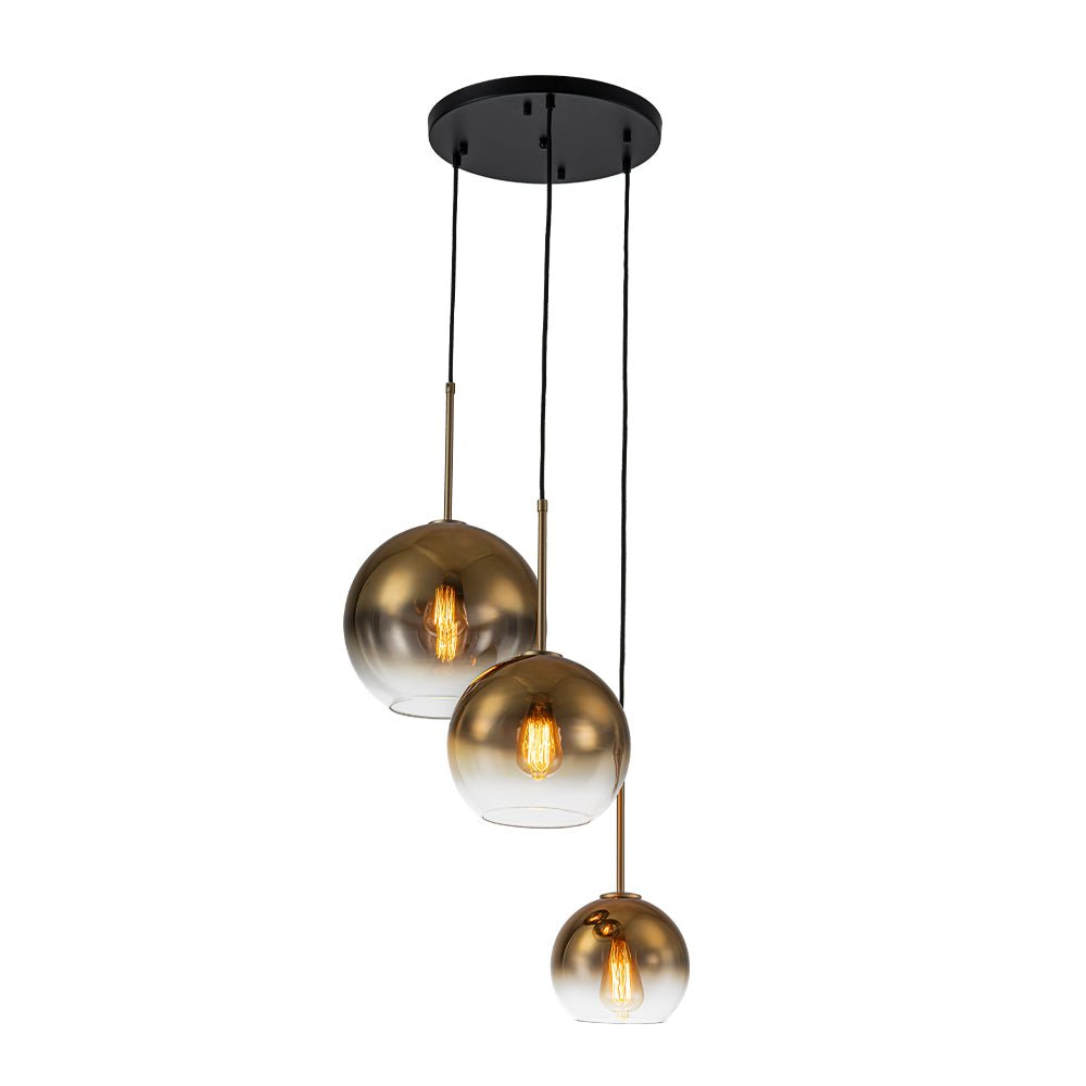 Ostruvix Contemporary Polished Gradual Glass Pendant Light - Lamp Copper