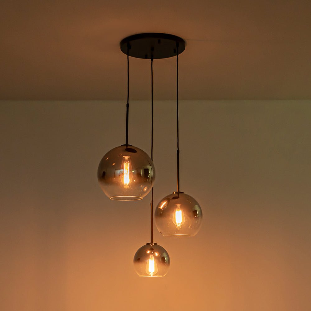 Ostruvix Contemporary Polished Gradual Glass Pendant Light - Lamp Copper