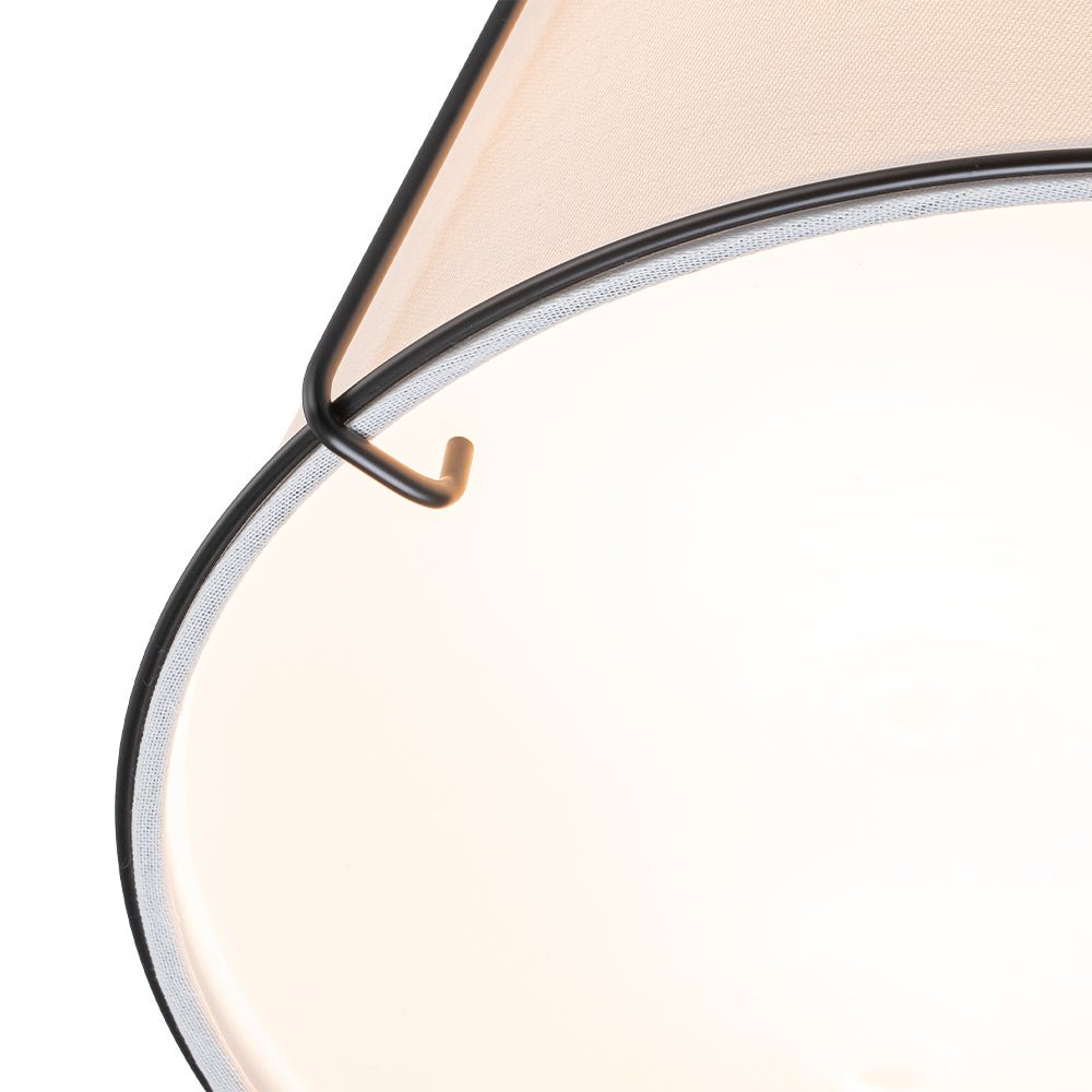 Vesina Linen Metal Semi Flush Mount Ceiling Light - Lamp Copper