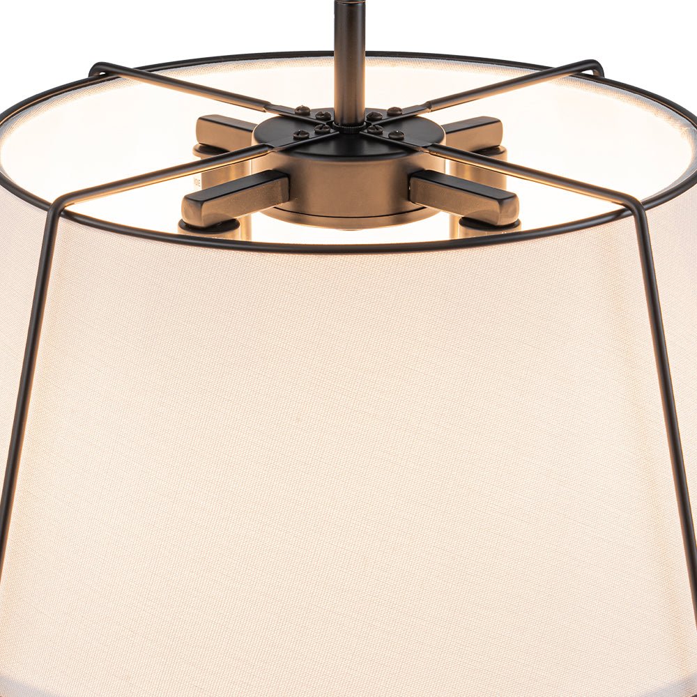 Vesina Linen Metal Semi Flush Mount Ceiling Light - Lamp Copper