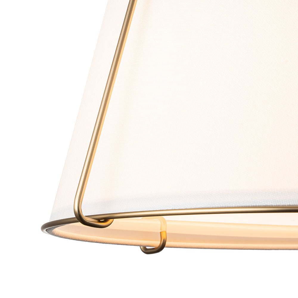 Vesina Linen Metal Semi Flush Mount Ceiling Light - Lamp Copper