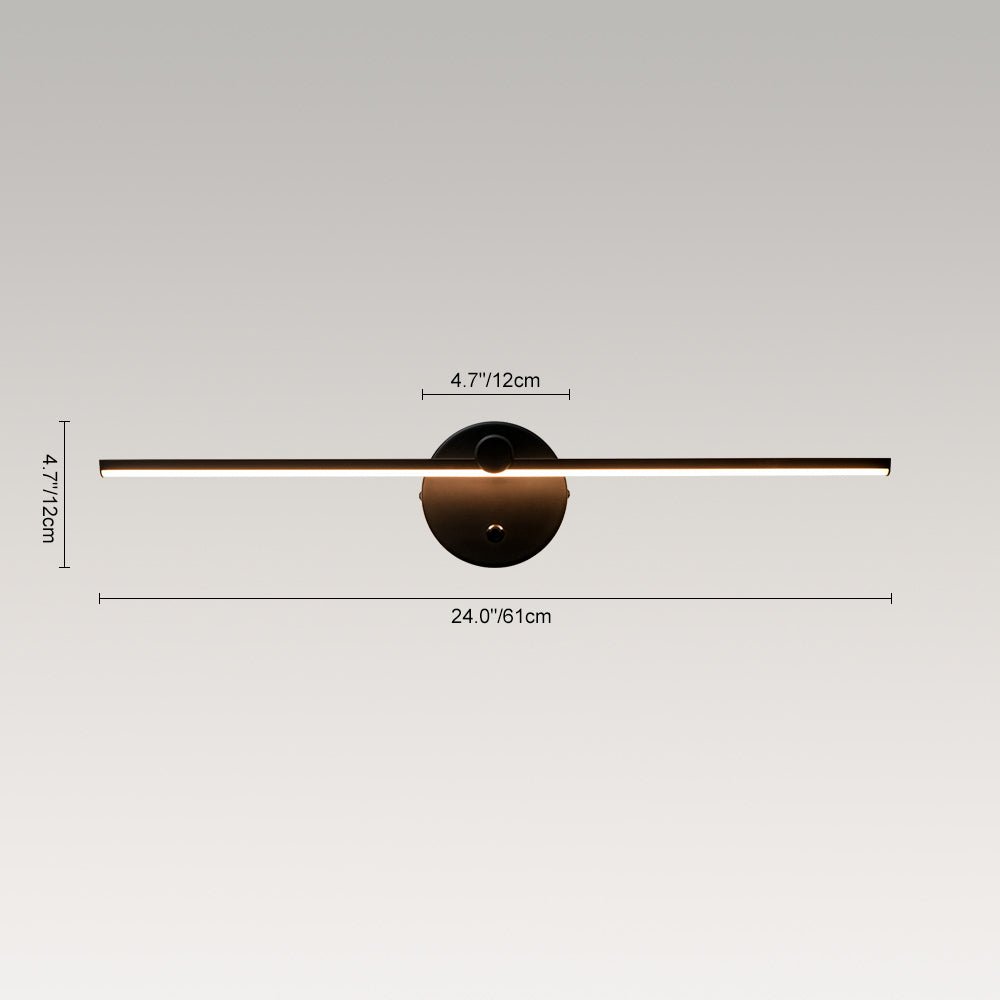 Xenial Rotatable Linear Strip Metal Vanity Lamp Picture Light - Lamp Copper
