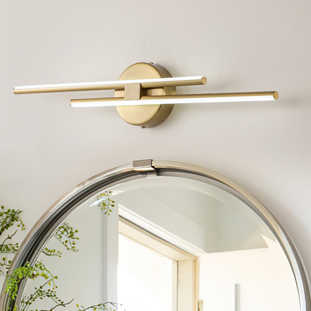 Vesira Modern Linear Metal LED Wall Sconce Vanity Light - Lamp Copper