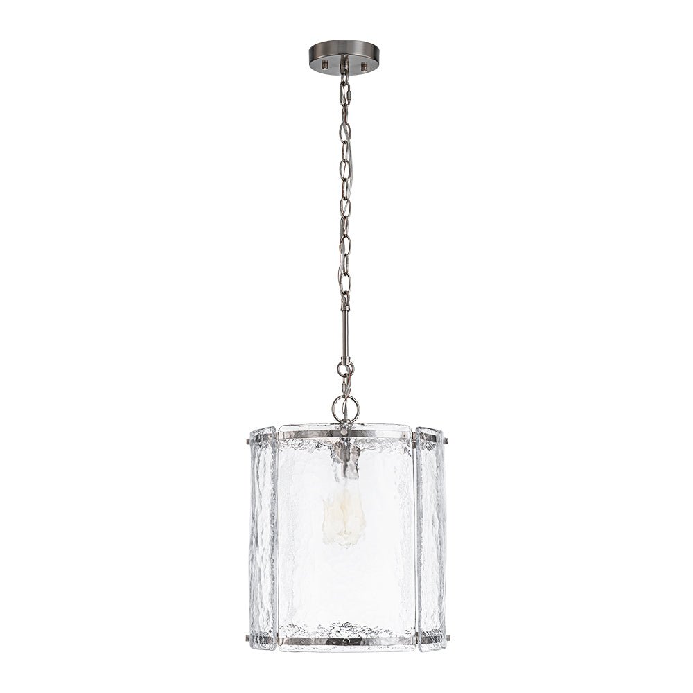 Glant Minimalist Glass Cylinder Cage Pendant - Lamp Copper