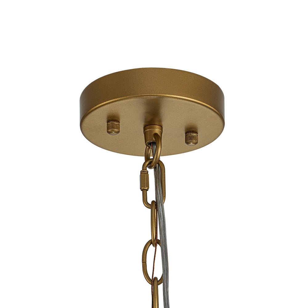 Glant Minimalist Glass Cylinder Cage Pendant - Lamp Copper