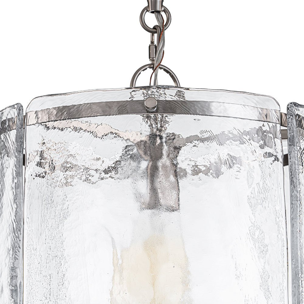 Glant Minimalist Glass Cylinder Cage Pendant - Lamp Copper