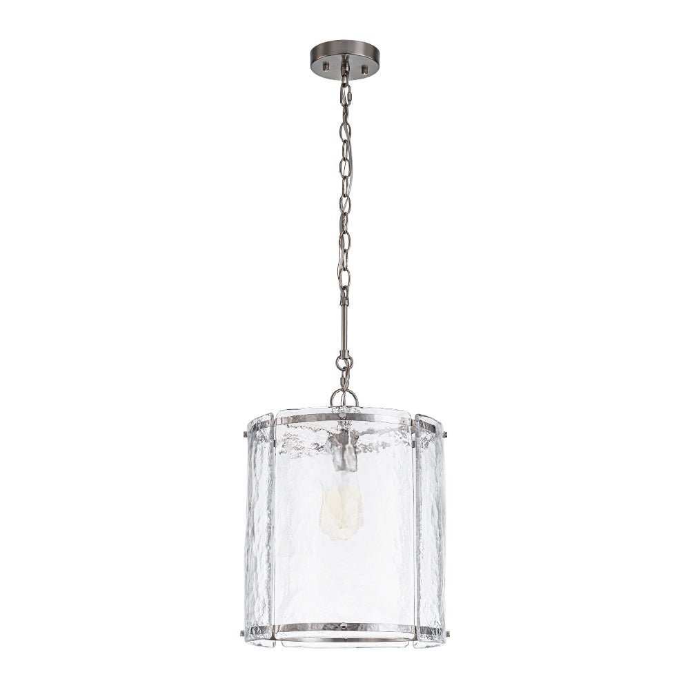 Glant Minimalist Glass Cylinder Cage Pendant - Lamp Copper