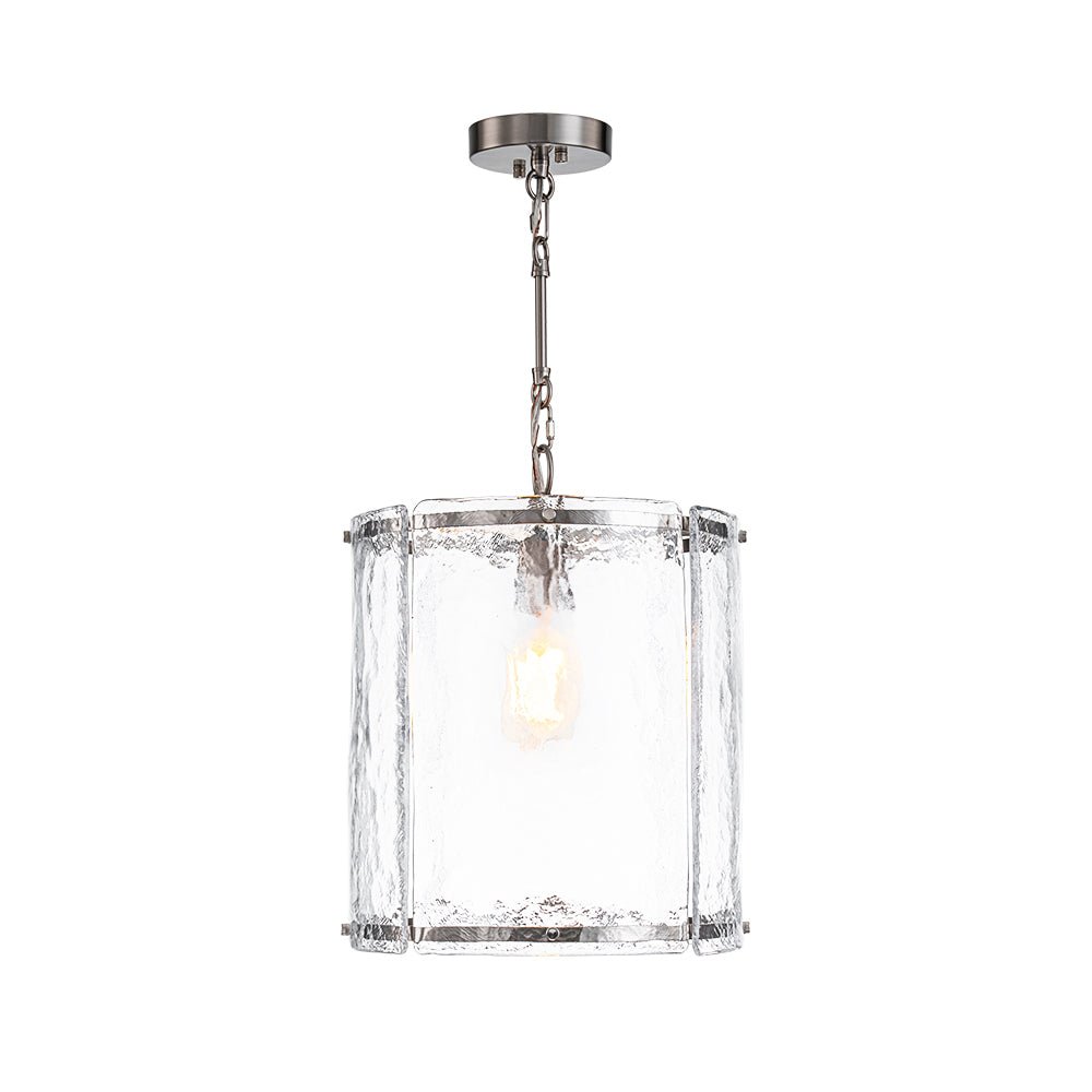 Glant Minimalist Glass Cylinder Cage Pendant - Lamp Copper
