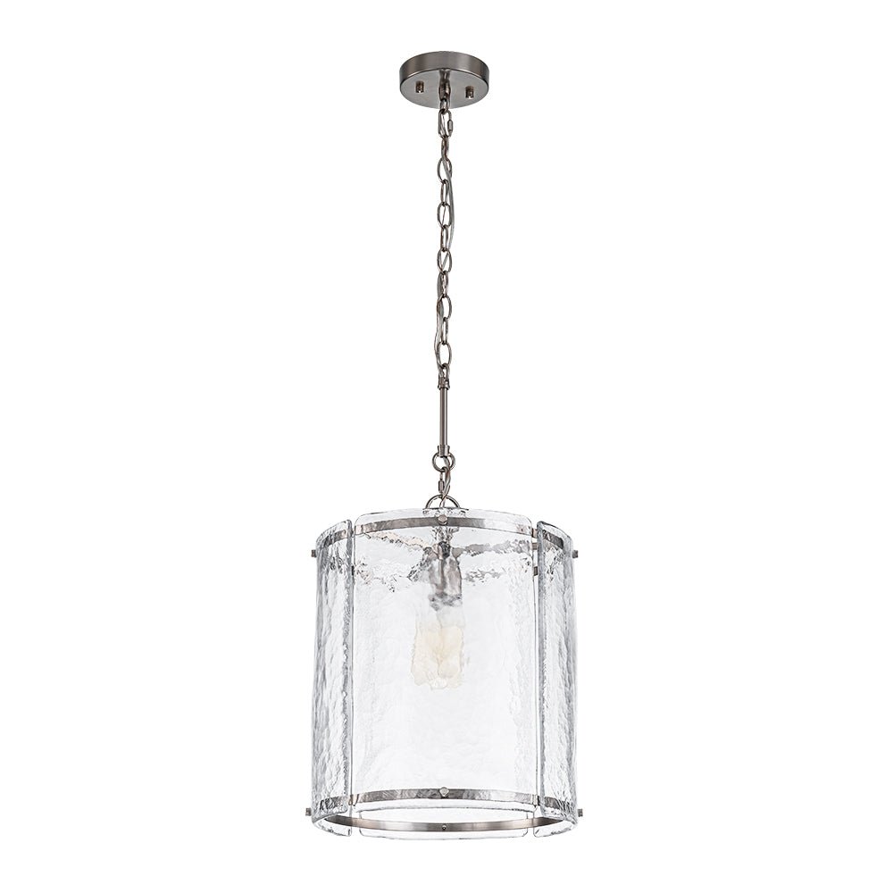 Glant Minimalist Glass Cylinder Cage Pendant - Lamp Copper