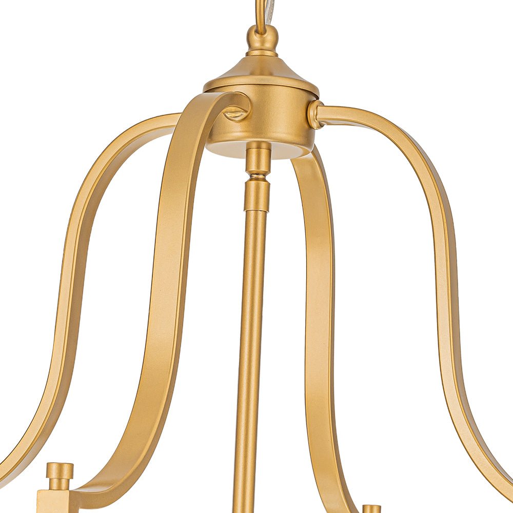 Norviah Traditional Glass Pendant Light - Lamp Copper