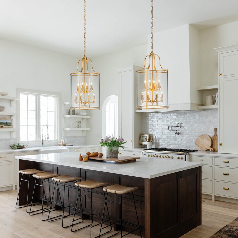 Norviah Traditional Glass Pendant Light - Lamp Copper