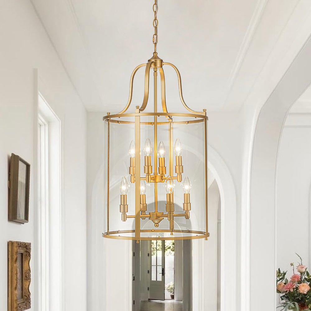 Norviah Traditional Glass Pendant Light - Lamp Copper