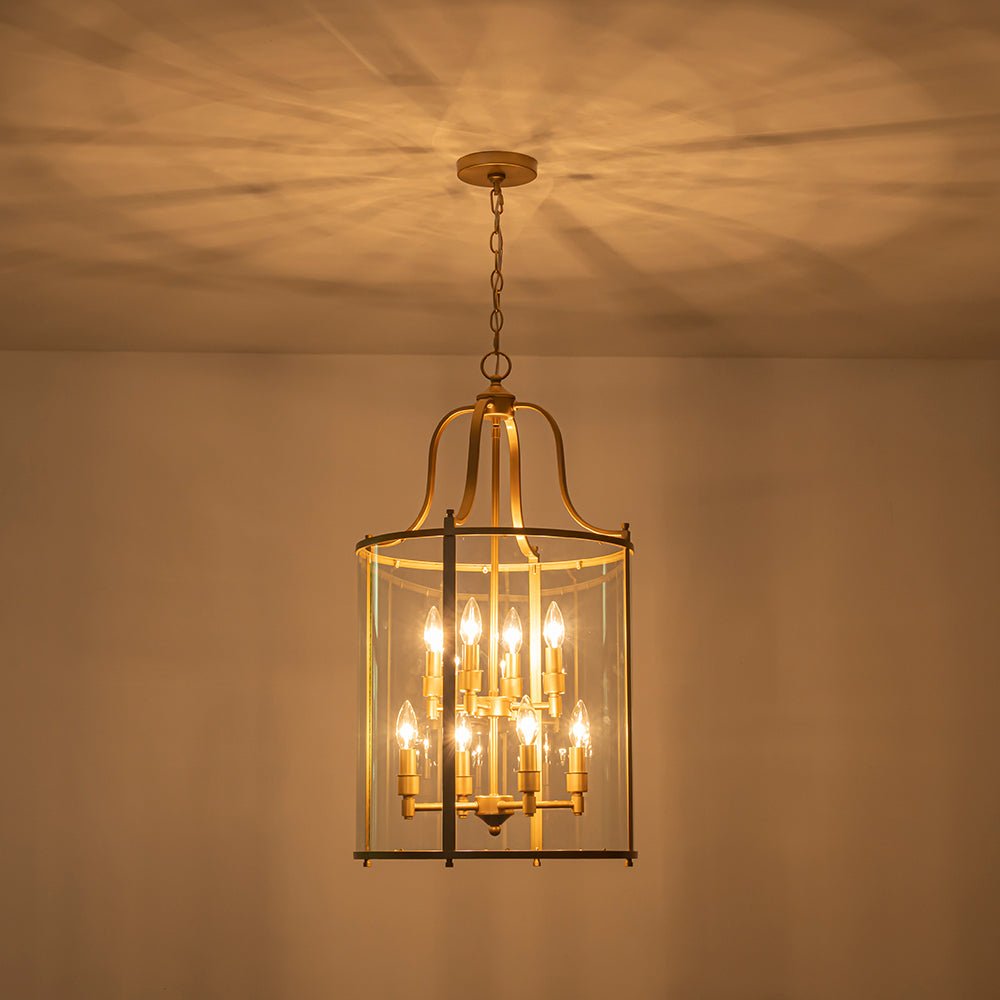 Norviah Traditional Glass Pendant Light - Lamp Copper