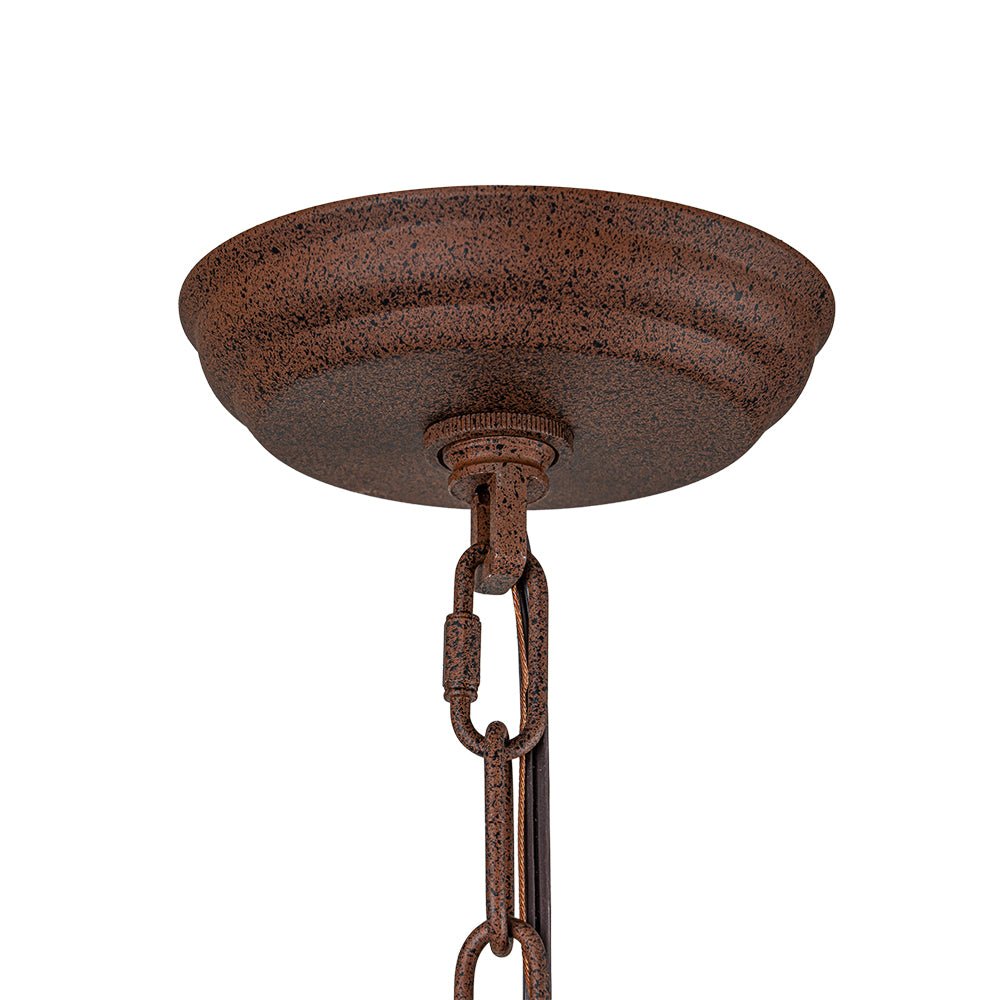 Noreli Farmhouse Wood Cylinder Pendant Light - Lamp Copper