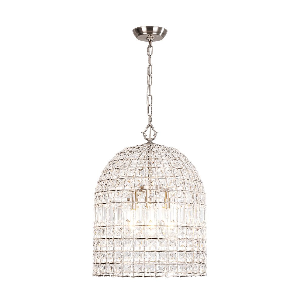 Elvora Antique Brass Crystal Chandelier - Lamp Copper