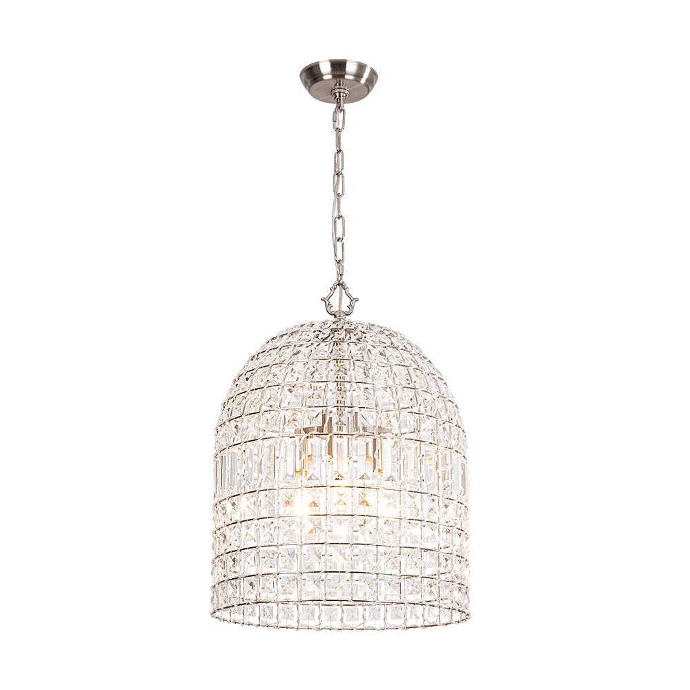 Elvora Antique Brass Crystal Chandelier - Lamp Copper