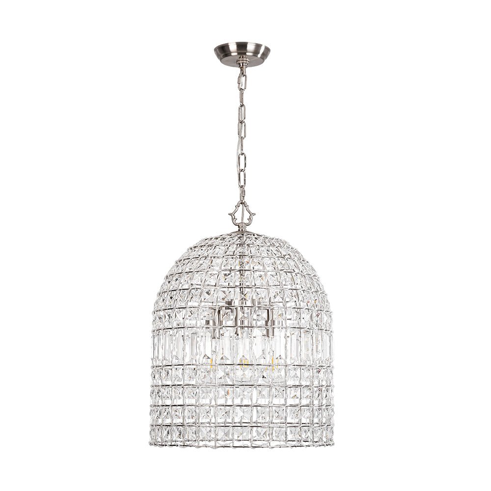 Elvora Antique Brass Crystal Chandelier - Lamp Copper