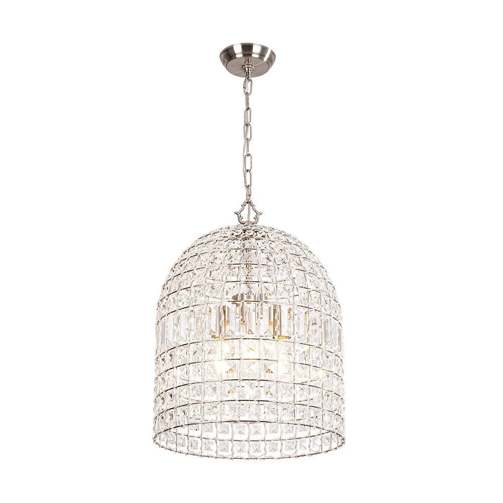 Elvora Antique Brass Crystal Chandelier - Lamp Copper