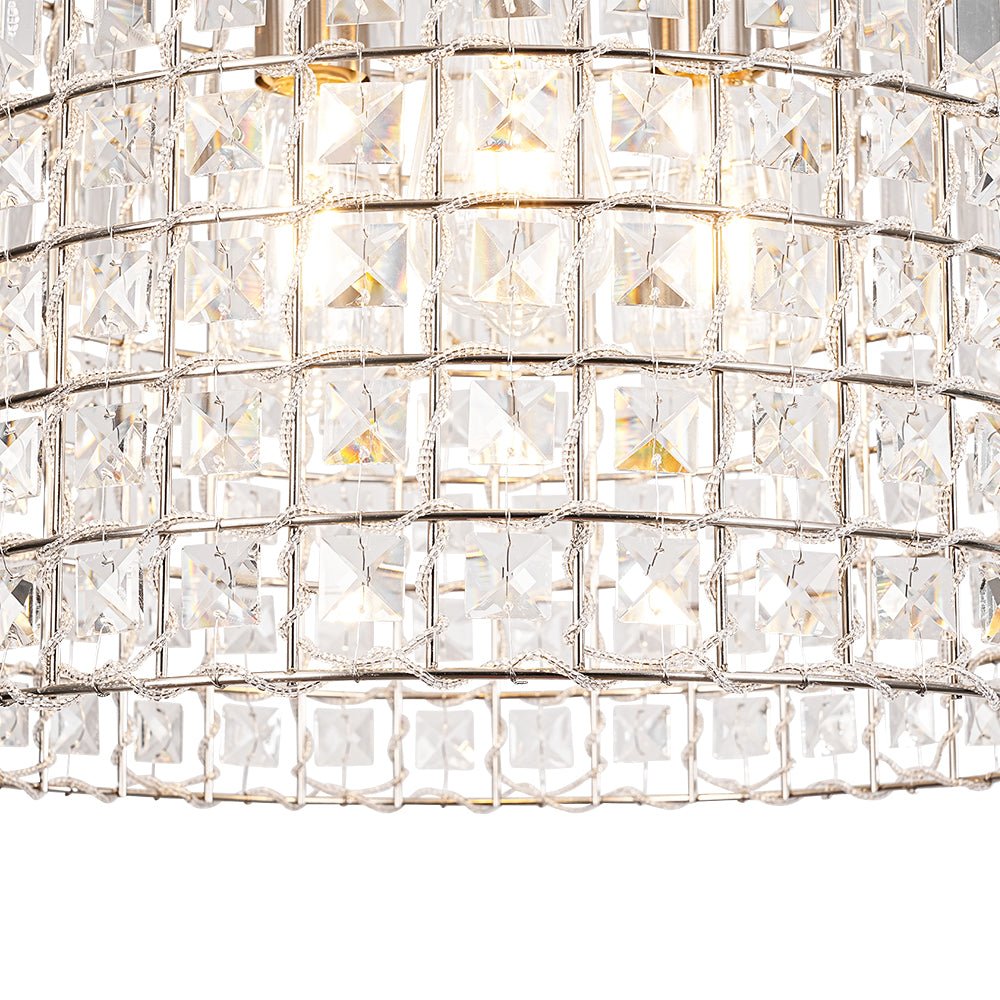 Elvora Antique Brass Crystal Chandelier - Lamp Copper