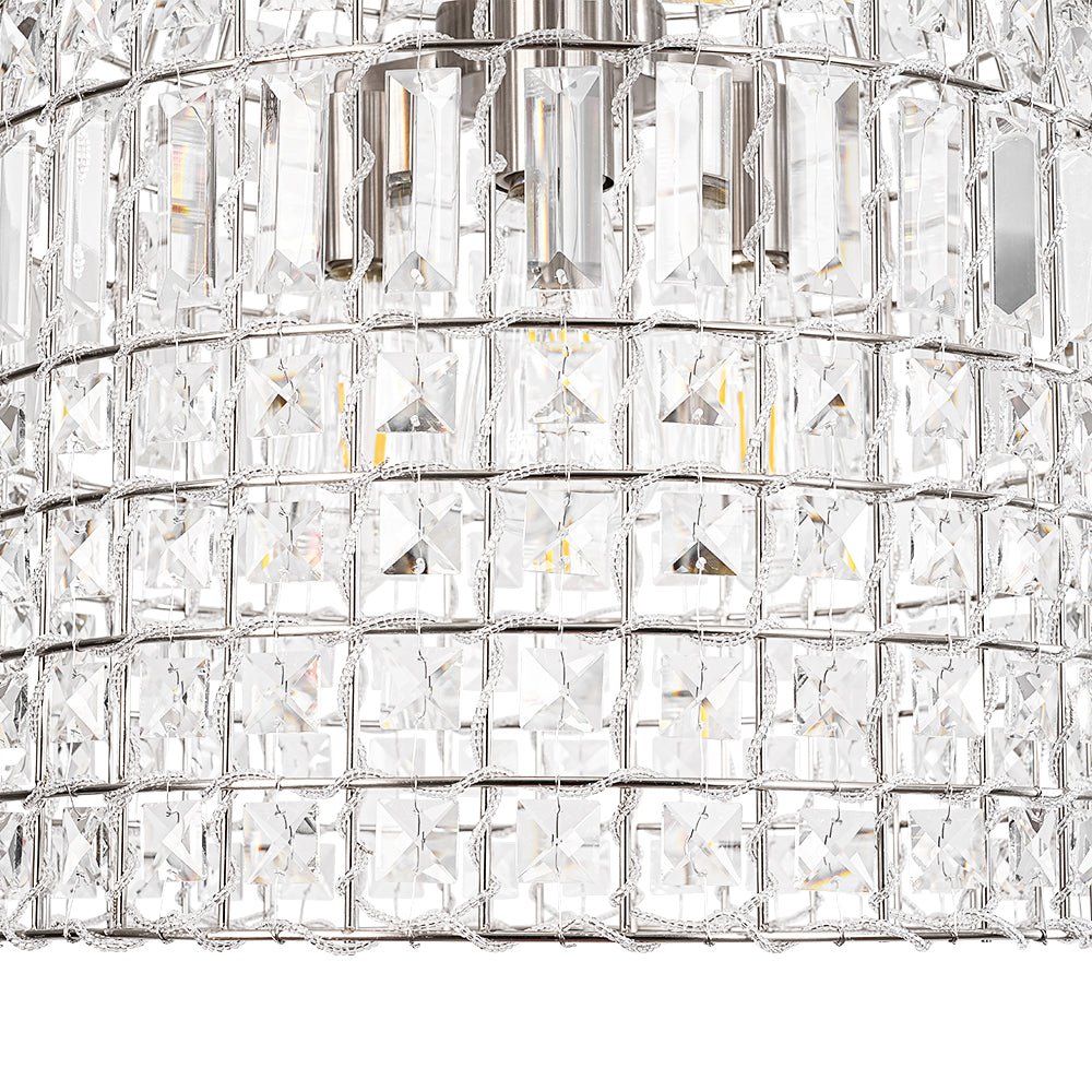 Elvora Antique Brass Crystal Chandelier - Lamp Copper